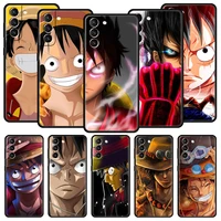 one piece d luffy anime phone case for samsung galaxy s22 s20 fe s10 plus s21 ultra 5g s10e s9 s8 note 10 lite 20 soft cover