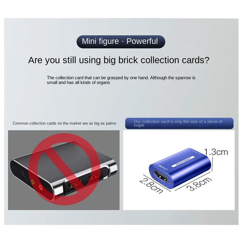 

Совместимая с HDMI Карта видеозахвата 4K Карта видеозахвата изображения к USB Type-C Карта видеозахвата в реальном времени