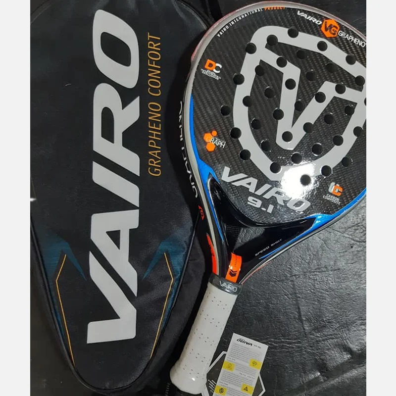 (Genuine) Vairo Cricket Racket Pala Padel Carbon Fiber Tennis Racket High Quality Racket Outdoor Sports Gear with Ball and Bag