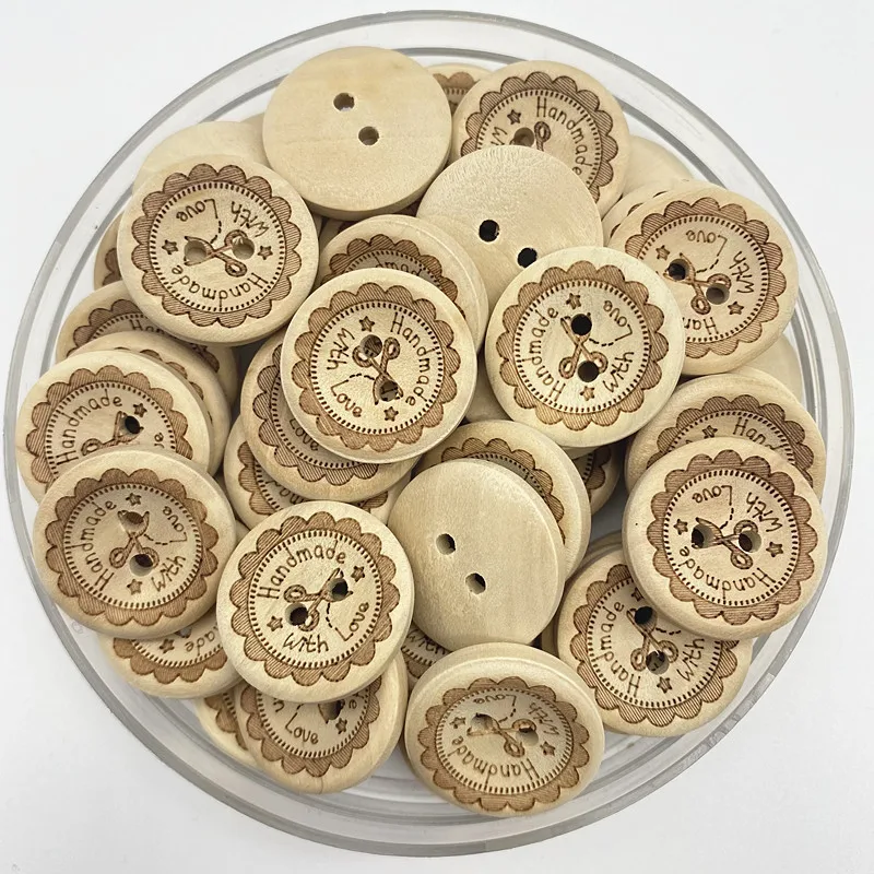 Новая цветная пуговица 15-25 мм вырезанная печатная ручная работа скрапбукинг