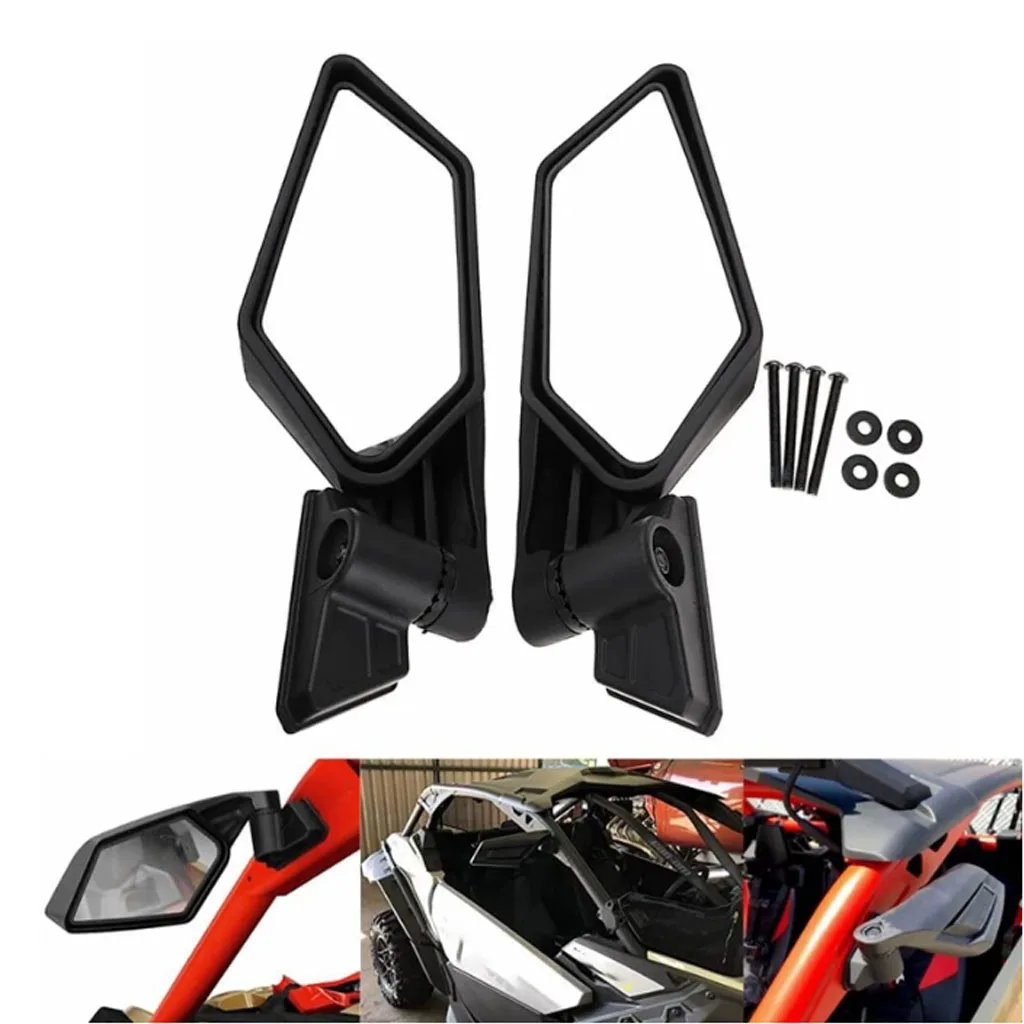 for Can Am Maverick X3 for Suzuki King Quad 2017 2018 2019-2022 UTV Left & Right Side View Mirrors Rearview Mirror Adjustable