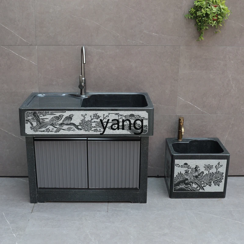 Yjq Мраморная Ванна для стирки во дворе с уборной панелью уличный бассейн