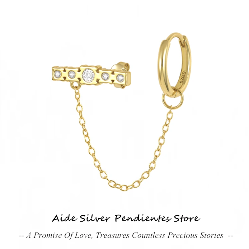 

Серьги-гвоздики серебряные в стиле панк, с цирконом