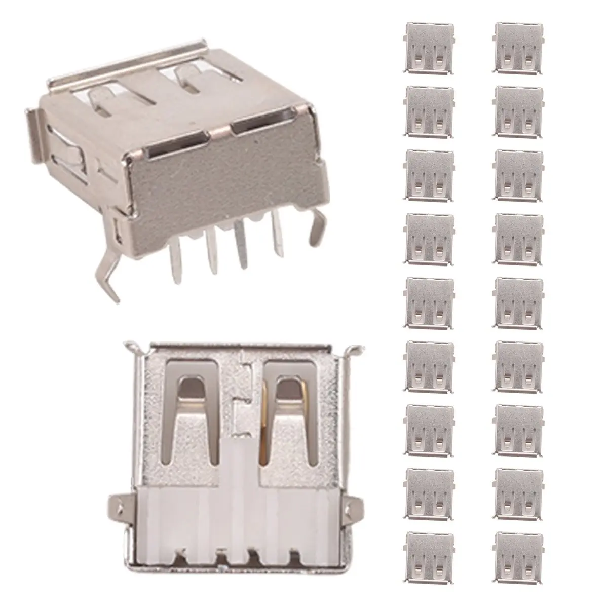 Фото A40I 20 шт. USB-разъем типа A, 4-контактный, DIP, угловой, гнездовой, соединительный №1