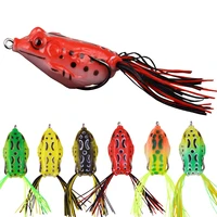 1pcs 6g 10g 13g 17 5g frog lure soft tube bait plastic fishing lure with fishing hooks topwater ray frog artificial 3d eyes