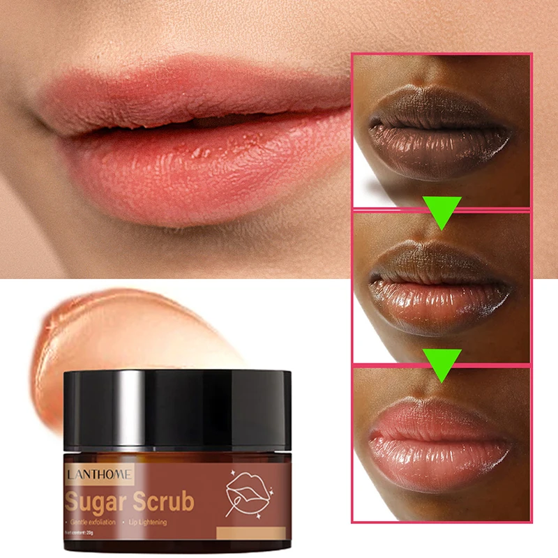 

Remove Black Lips Scrub Exfoliating Moisturizing Nourish Lips Darkness Remover Fade Fine Lines Brighten Pink Lips Care Products