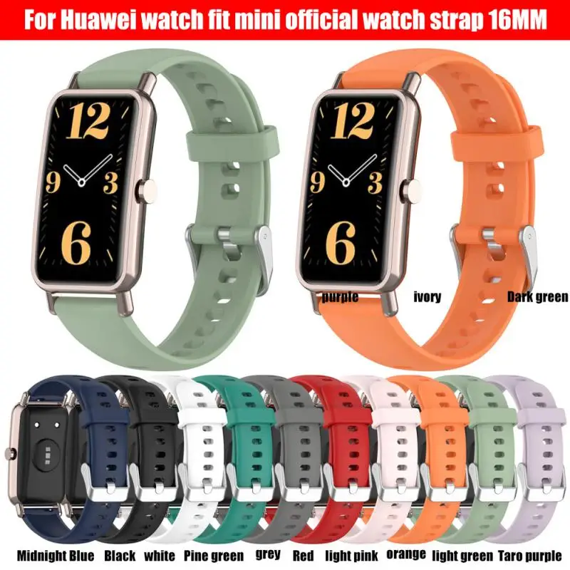 

For Huawei Watch Fit Mini Replacement Smart Wristband Watchband Correa Soft Silicone Silicone Band Wrist Bracelet Correa 16mm