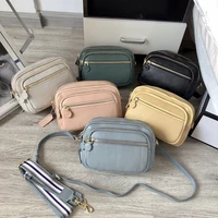 two straps shoulder bags for women 100 genuine leather messenger bags many compartments zipper bags fashion causel daily purse