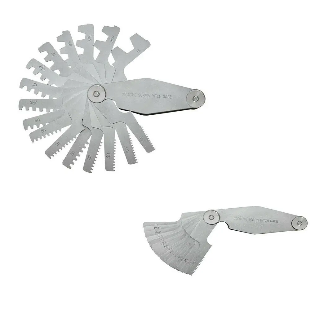 

16 Blade ACME Pitch Gauge 29 Degree Angle Thread 1N-12N For Measuring V. American National U.S. Standard 60 Measuring Instrument