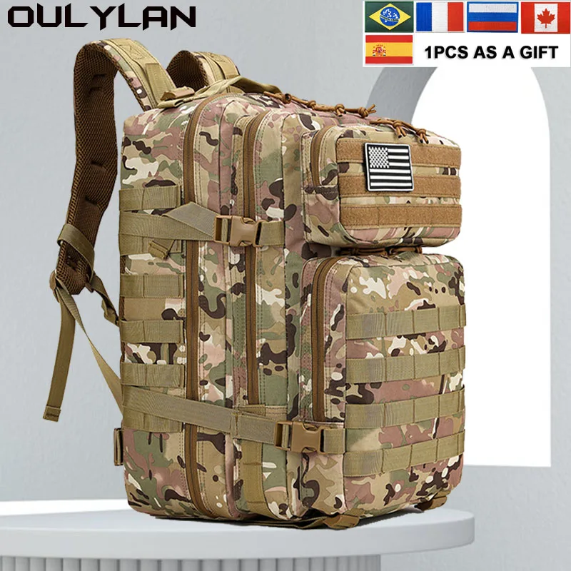 

Штурмовые сумки Oulylan для активного отдыха, треккинга, кемпинга, тактические военные рюкзаки, 45 л, вместительные мужские, 3 дня, армейская облегченная модульная система переноски снаряжения