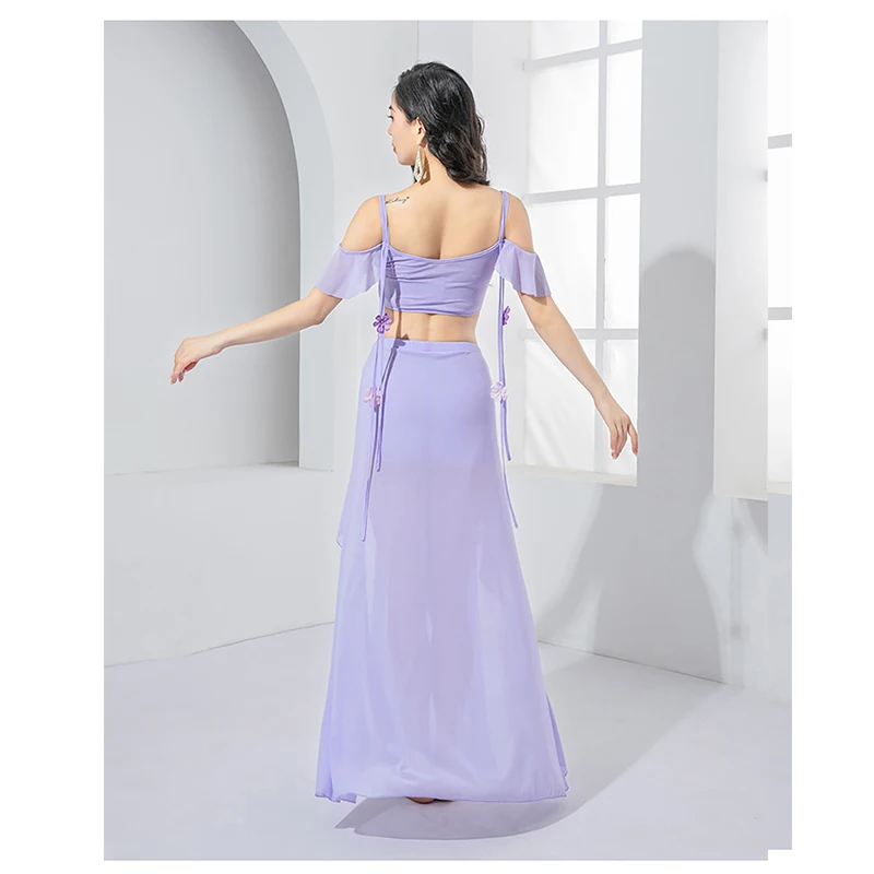 Женский костюм для танца живота комплект из 2 предметов сетчатый с топом и