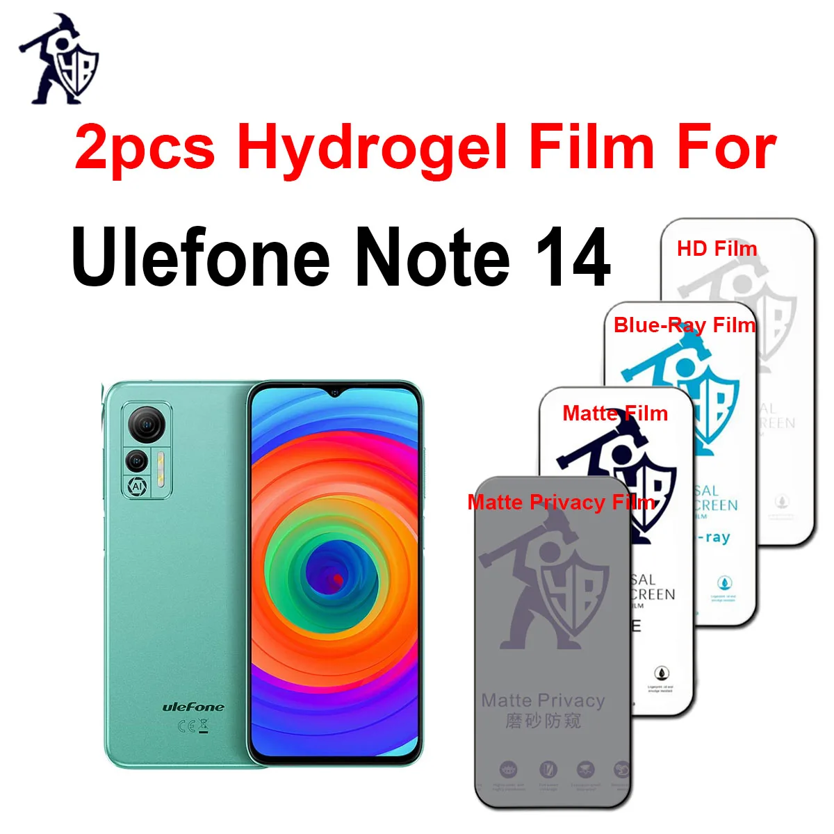2pcs оригинальная HD пленка для Ulefone Note 14 экрана Protector Matte защита конфиденциальности