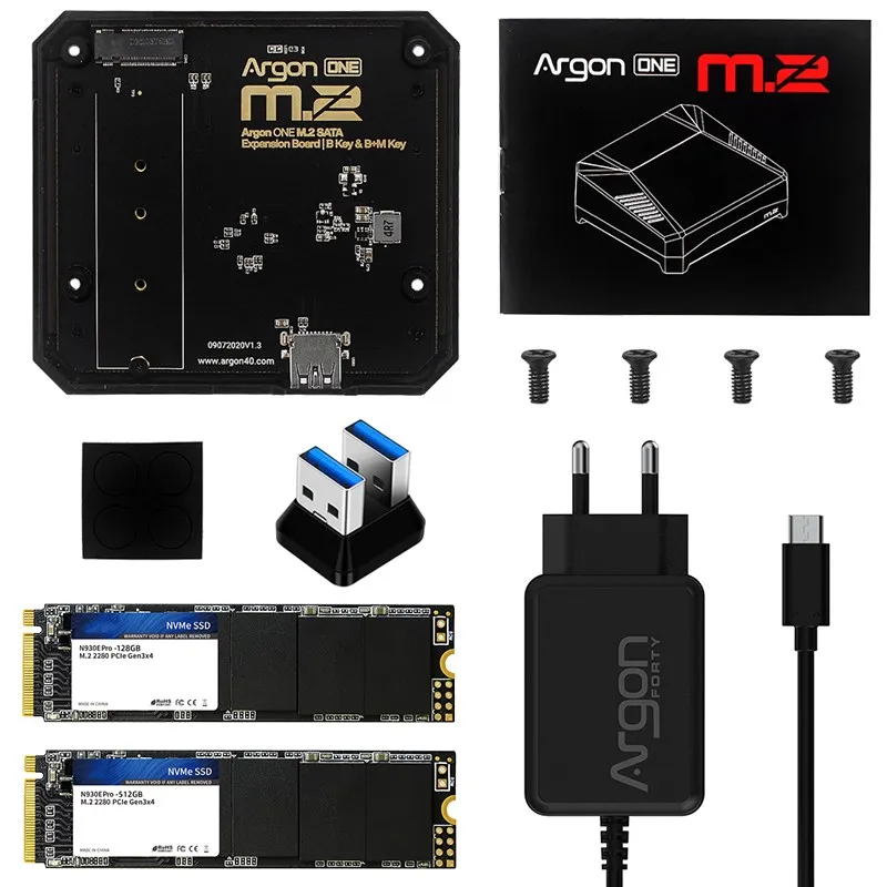 Плата расширения Argon ONE M.2 SATA или NVMe для Raspberry Pi 4, Модель B, для Argon ONE V2 Nanosound чехол