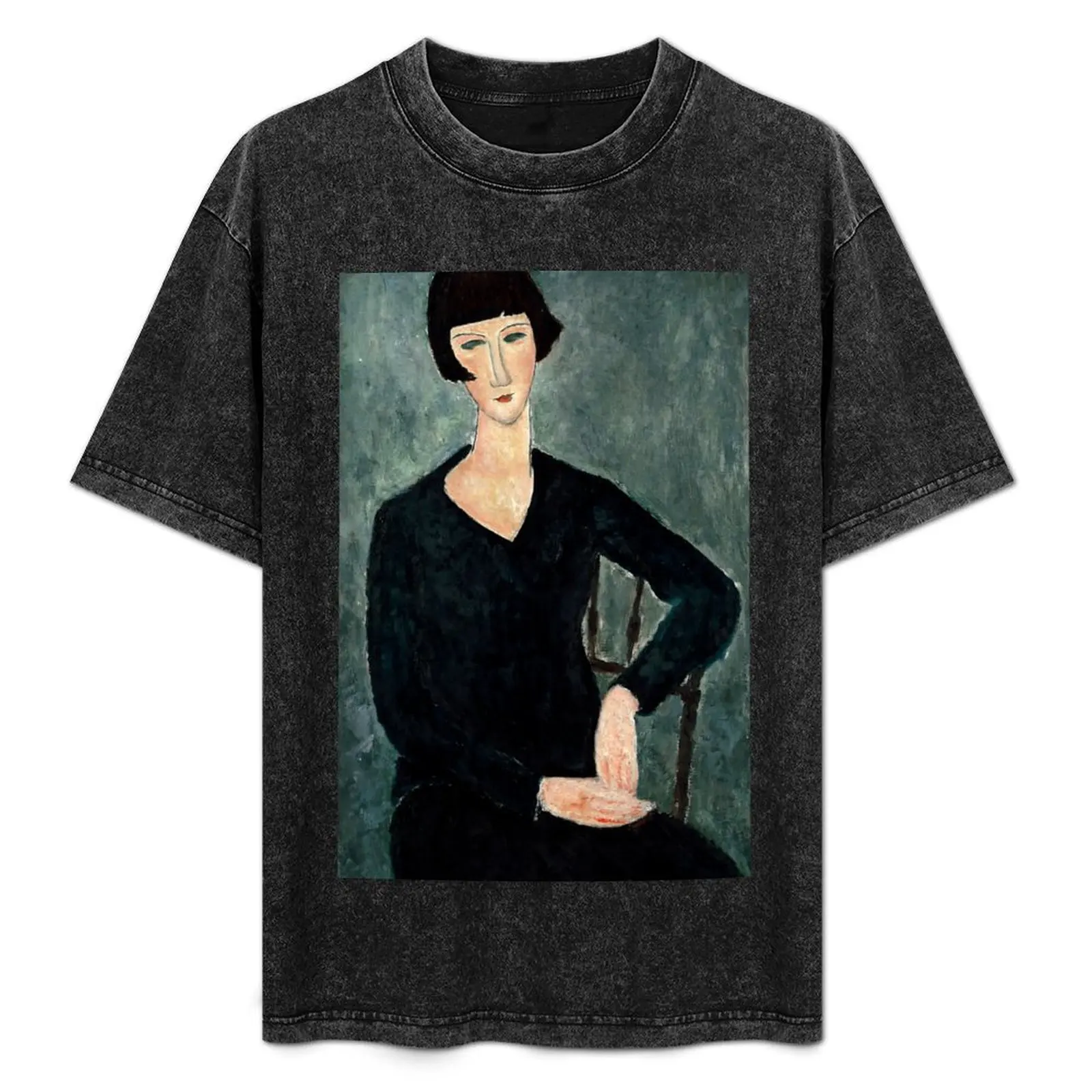Футболка Amedeo Modigliani The Black Dress уличная одежда летние топы мужская футболка милая