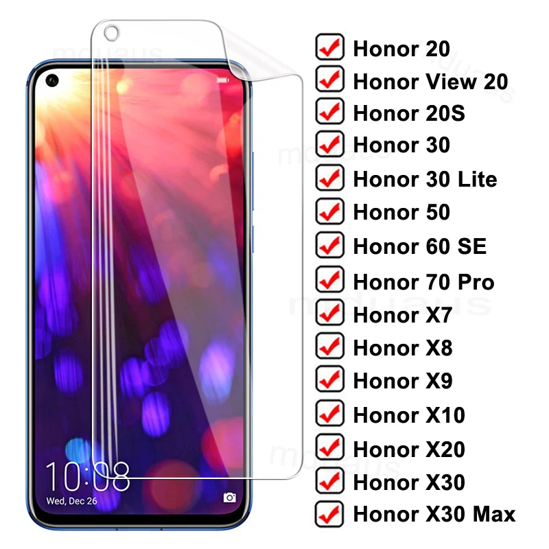 

Гидрогелевая пленка 999D для Huawei Honor 50 60 Lite 70 SE View 20 30 Pro 20i 30S 30i, Защитная пленка для экрана X8 X9 X10 X20 X30 Max, мягкая пленка