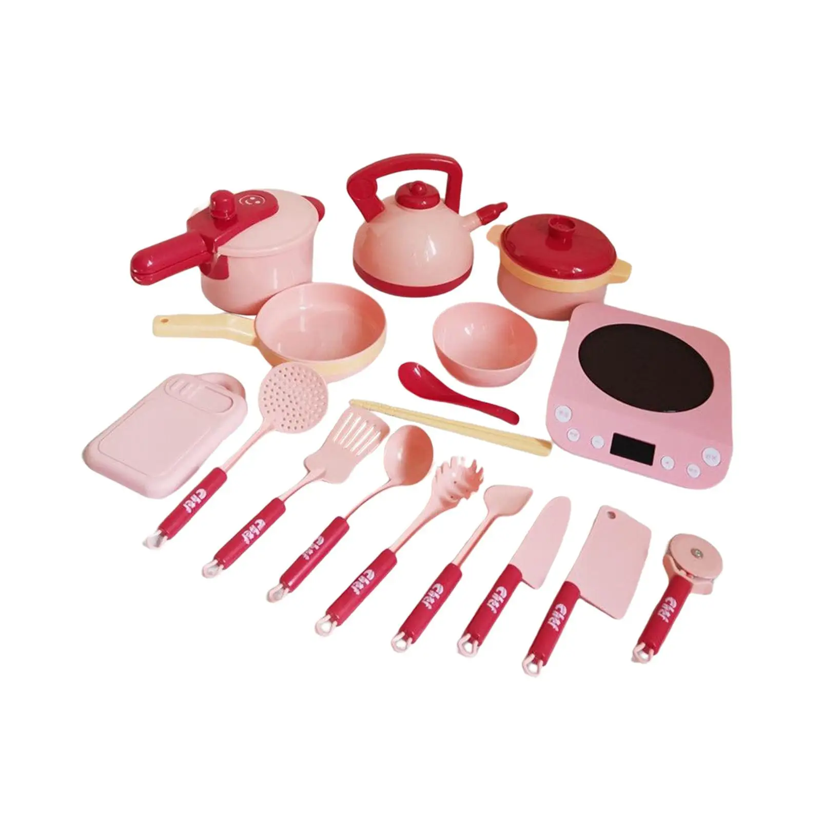 

17 Pieces Kitchen Accessories Set Cooking Utensils Toys for Children