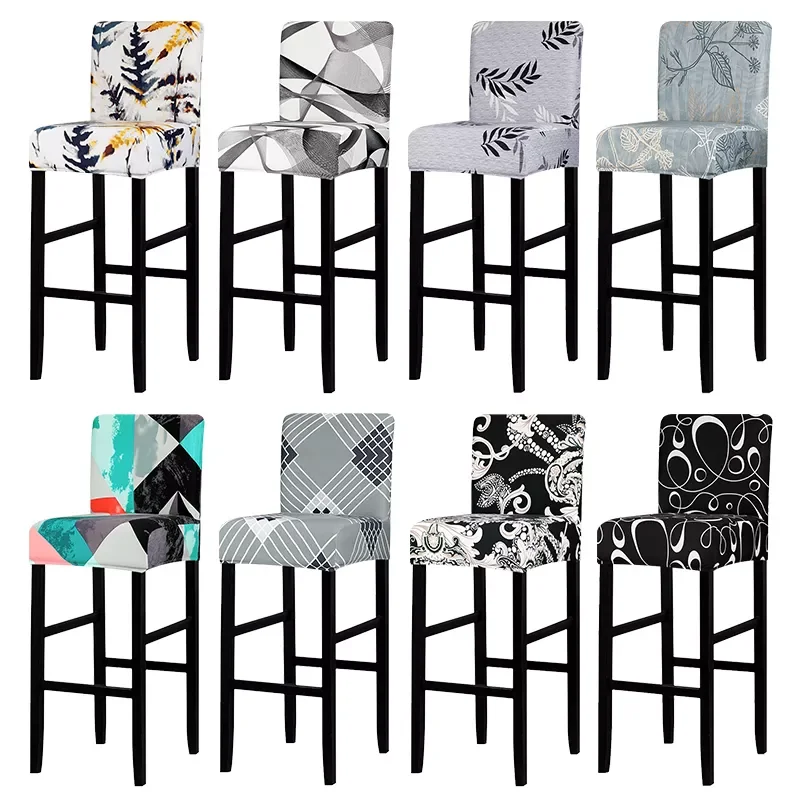 

Small Size Stretch Bar Chair Cover Seat Cover Seat Case Printed Spandex Chair Covers For Home Living Room Banquet