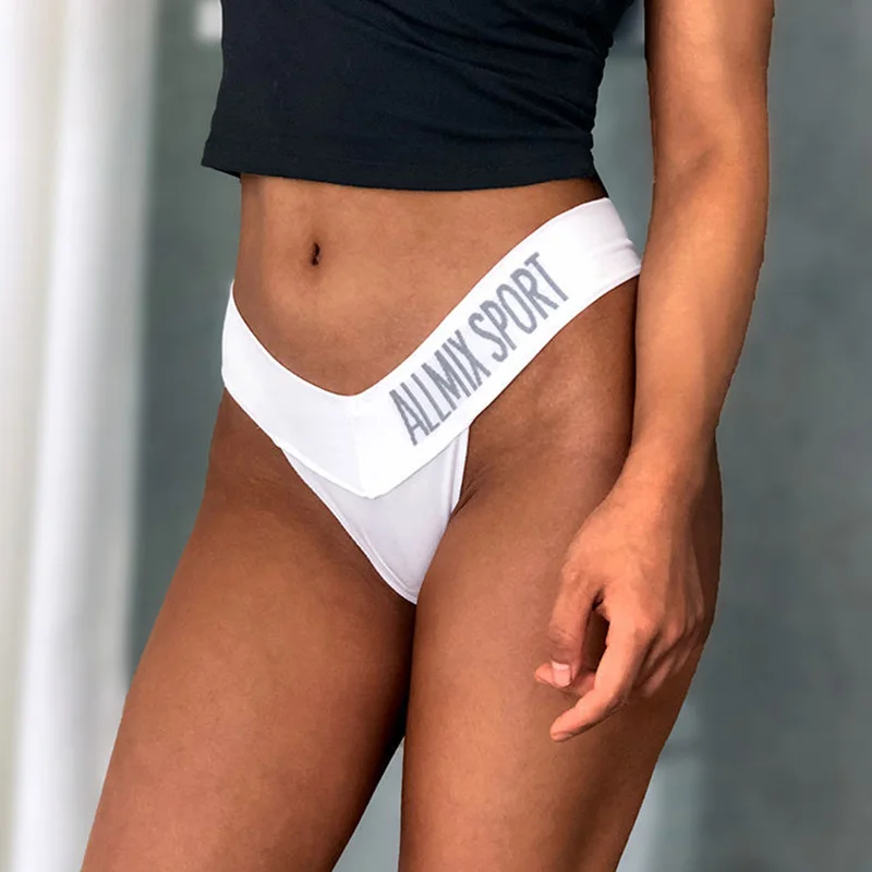 

Seamless Thong Letter Underwear Ladies Briefs Sexy Women Panties Lingerie Panty Fitness Tanga Yoga Comfortable T Back Size M-XL