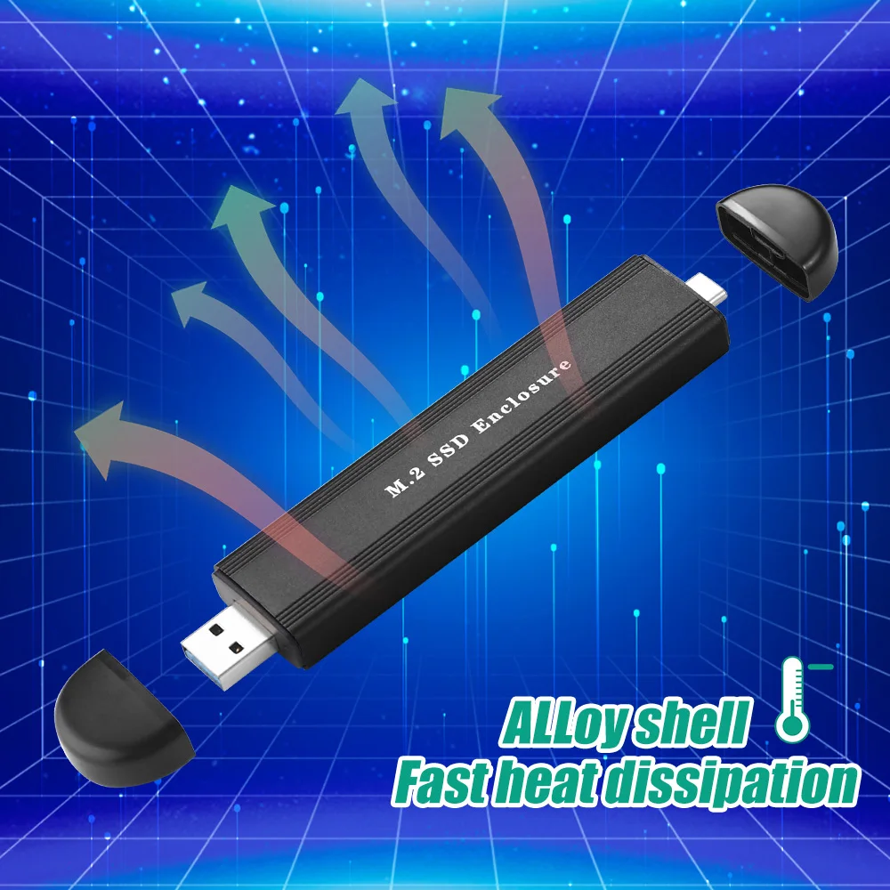 Чехол для M2 SSD Футляр NVME M.2 на USB Type C 3 1 адаптер PCIE NGFF SATA M/B Key чехол диска - купить по