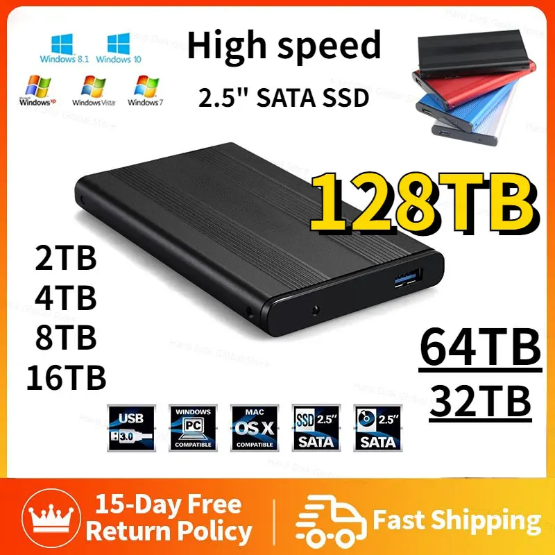 

Portable High-speed Mobile Solid State Drive 4TB 8TB 16TB SSD Mobile Hard Drives External Storage Decives for Laptop