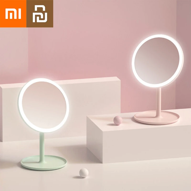 

Xiaomi Youpin Led Light Makeup Mirror Storage LED Face Mirror Adjustable Touch Dimmer USB Led Vanity Mirror Anniversary Gift