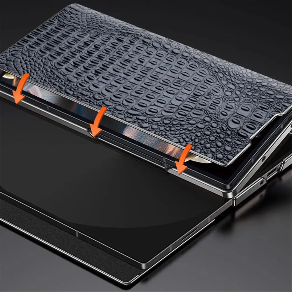 Чехол-книжка премиум-класса из натуральной яловой кожи для Samsung Galaxy Z Fold6 W25