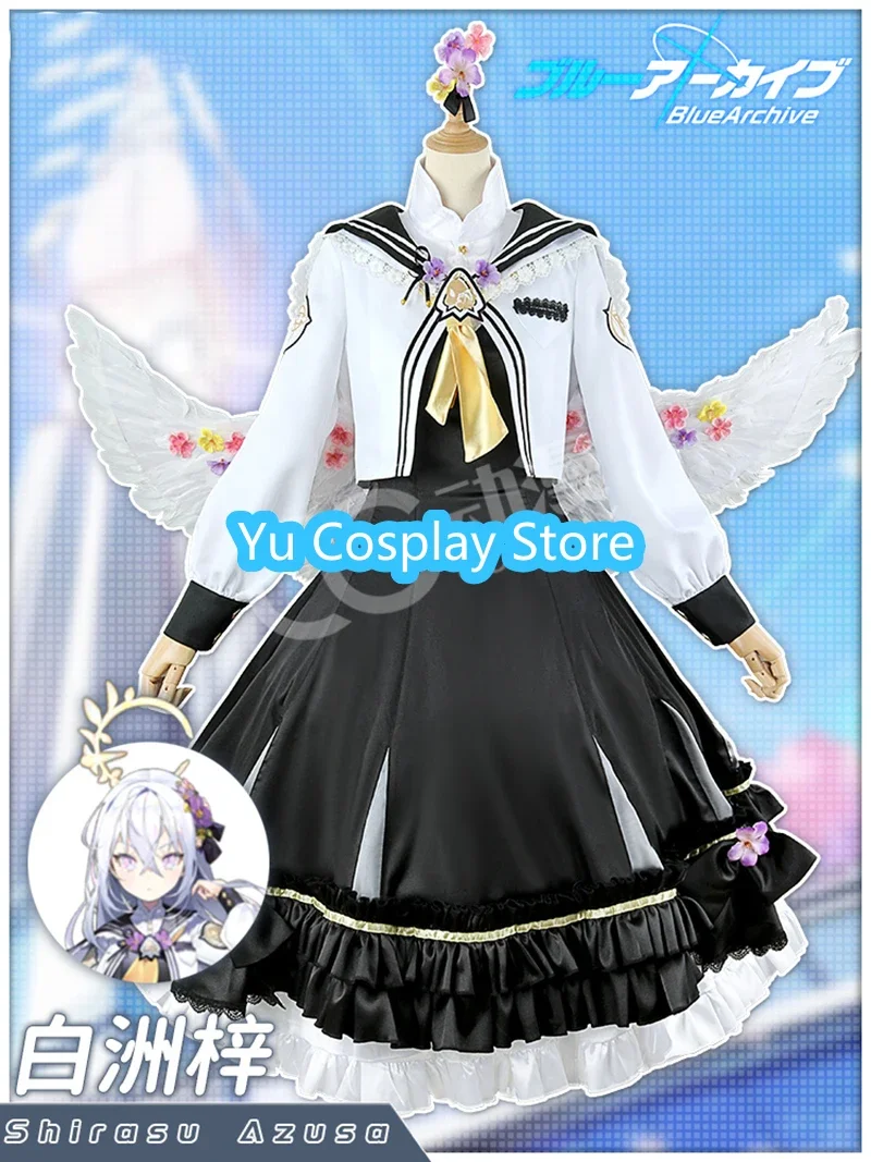 Игра Синий Архив Sirasu Azusa Косплей Костюм Женская Милая Вечерняя Униформа