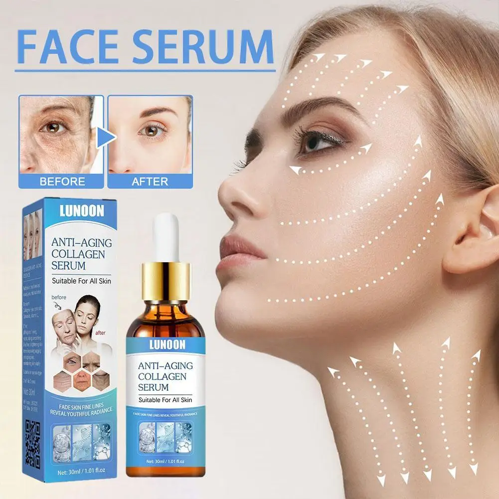 

30ml Face Whitening Serum Anti-aging Wrinkles Smooth Dry Skin Moisturizing Fade Dark Spots Face Brighten Essence Skin Care