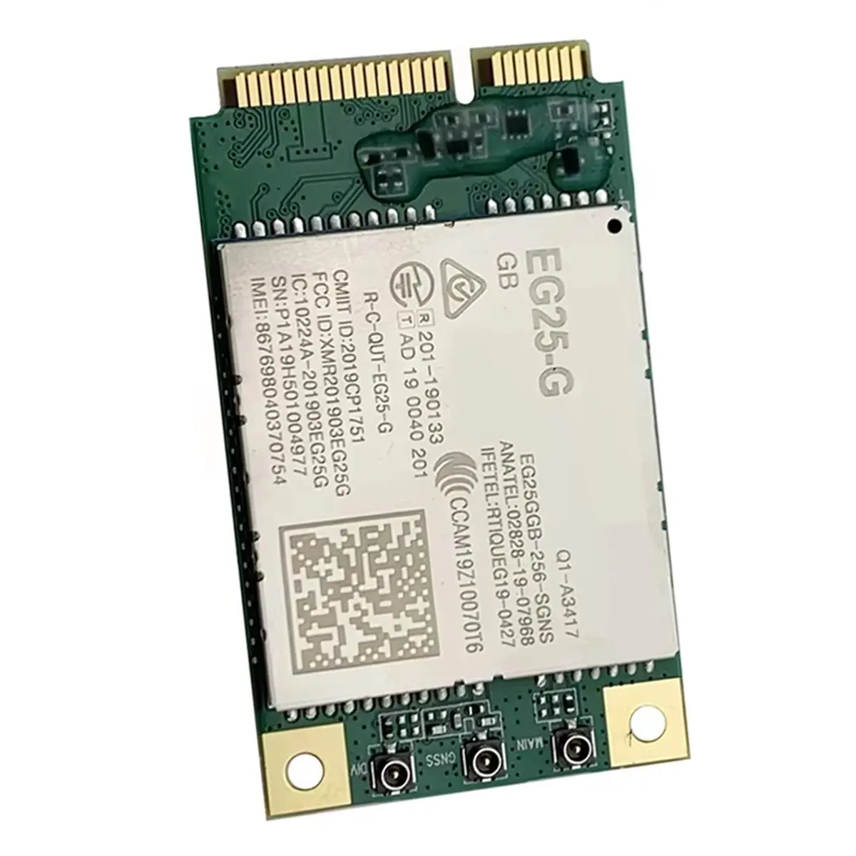 Фото РЕКОМЕНДАЦИЯ     Глобальный модем EG25-G LTE Cat4 MINI PCIE без слота для SIM-карты EG25GGB-256- для модулей EC25-E, EC25-EU, EC25-AU №1