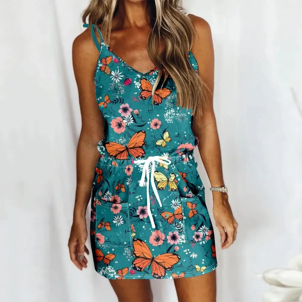 

Trendy Women Dress One-piece Design Sleeveless Fashion Dress Wear Resistant Mini Dress