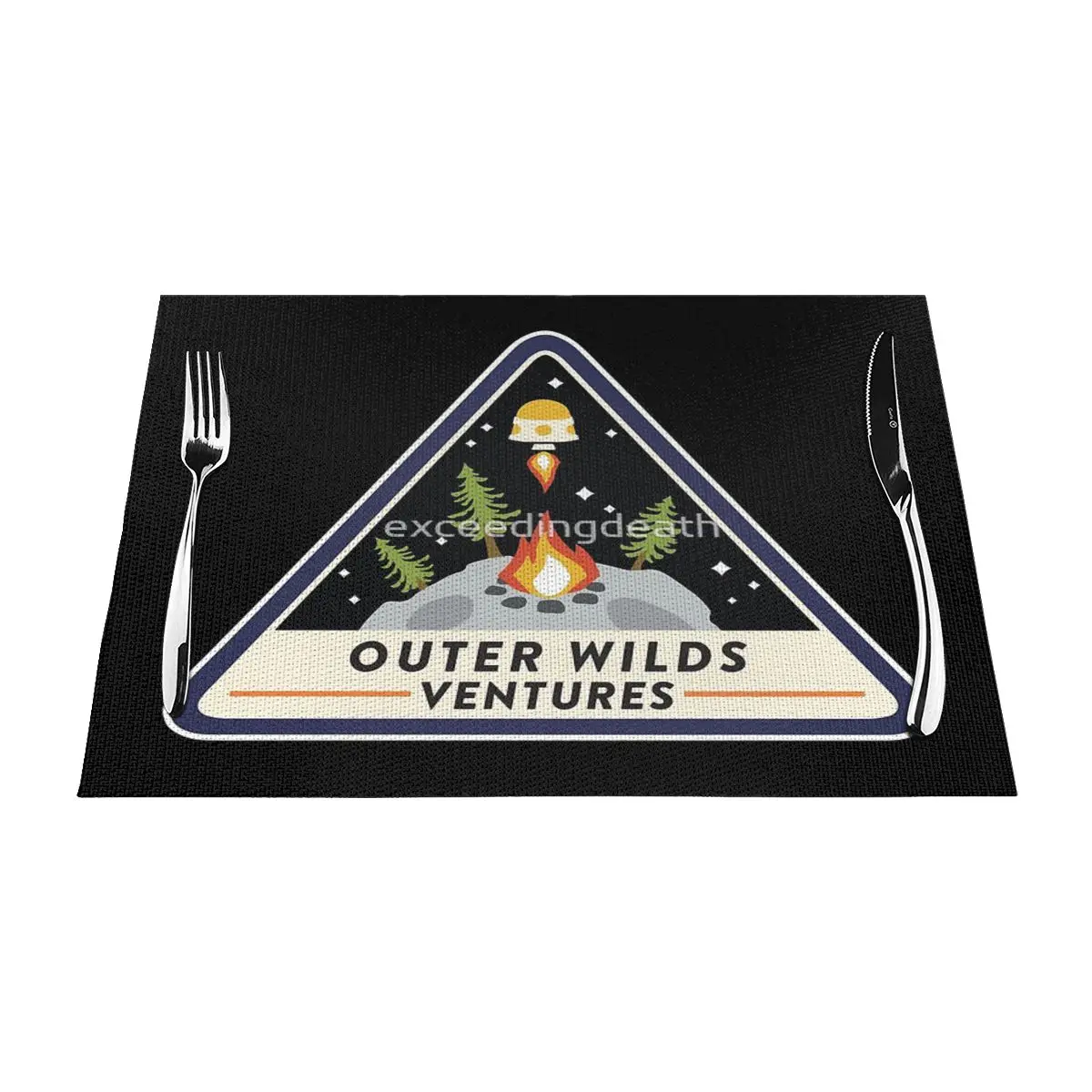 

Outer Wilds Ventures Placemat Vintage Wooden Farmhouse Table Perfect Accessory Easy to Clean