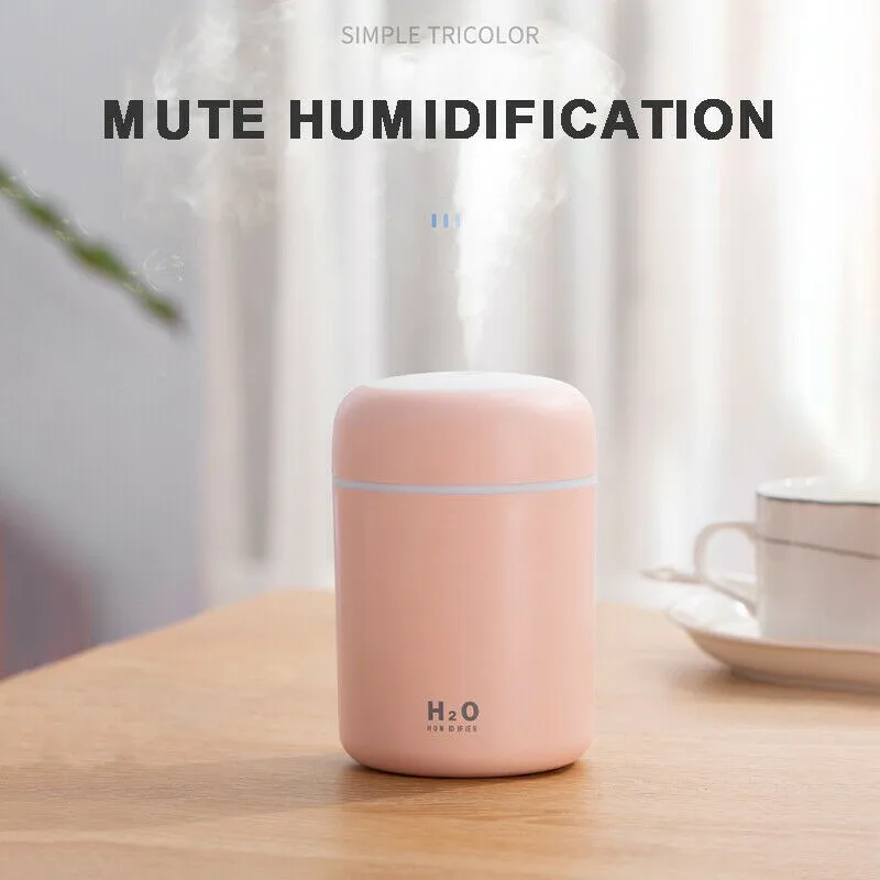 

Portable LED Light Humidifier Car Air Purifier Oil Aroma Diffuser Cold Mist 5V1A Micro USB Powered Mini Humidifier Aroma Oil Dif