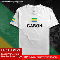 gabonese republic gabon cotton t shirt custom jersey fans diy name number brand logo fashion hip hop loose casual t shirt