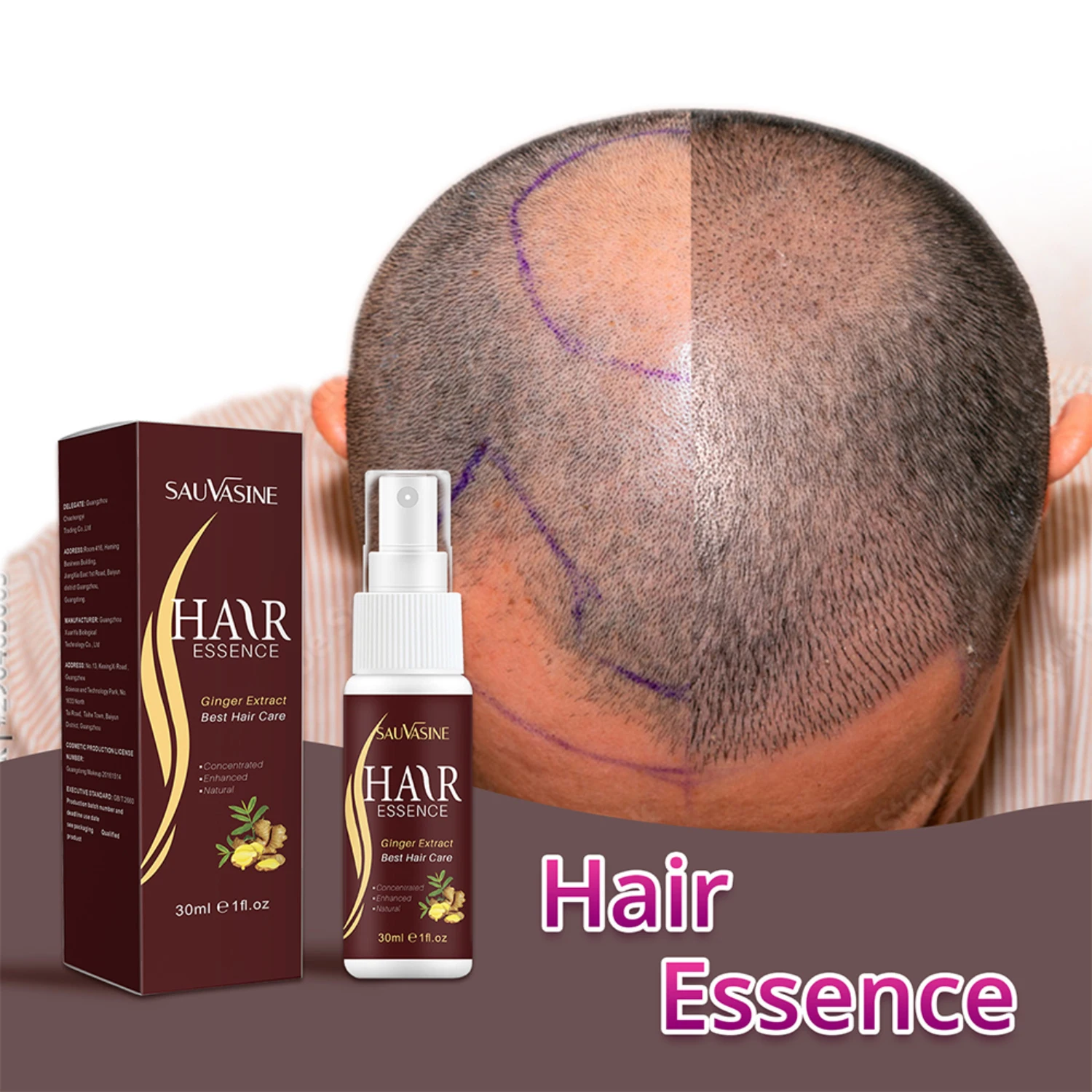 

Effective Hair Growth Serum Spray Natural Anti Hair Loss Treatment Essence Oil Repair Damaged Hair Regrowth Moisturizing Nourish