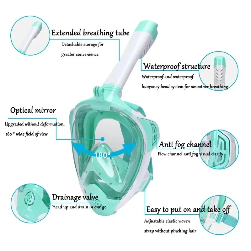 Подводное подводное плавание анфас детский комплект масок для плавания маска
