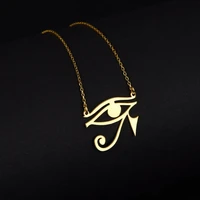 evil eye necklace for women stainless steel jewelry geometric vintage turkish lucky choker chain necklaces female bijoux gifts