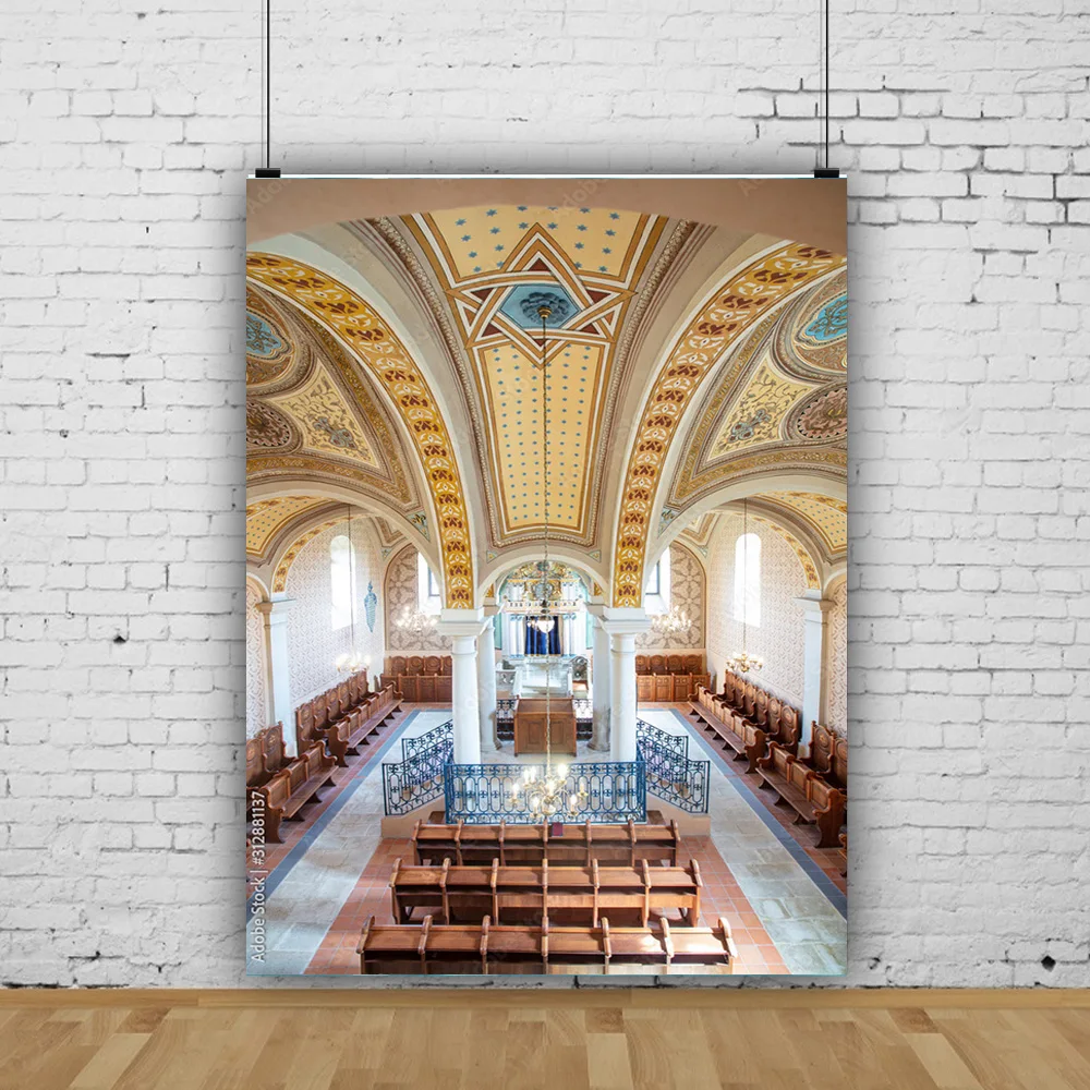 

Auditorium European Style Church Photography Backdrop Props Architecture Zagreb Cathedral Photo Studio Background JT-09
