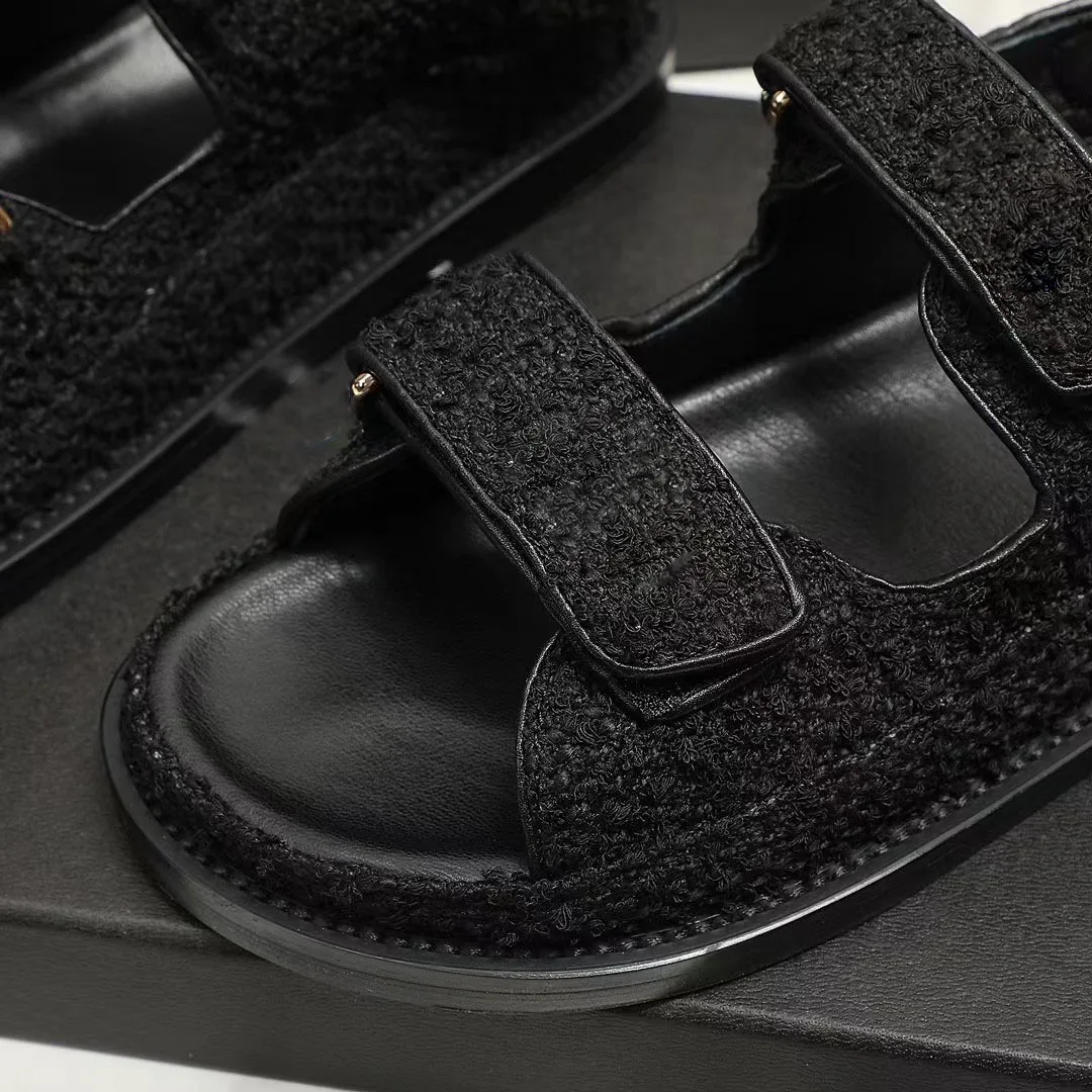 Women Sandals Soft Stitching Ladies Comfortable Flat Open Toe Beach Shoes Footwear Treking Fashion Womens Slippers