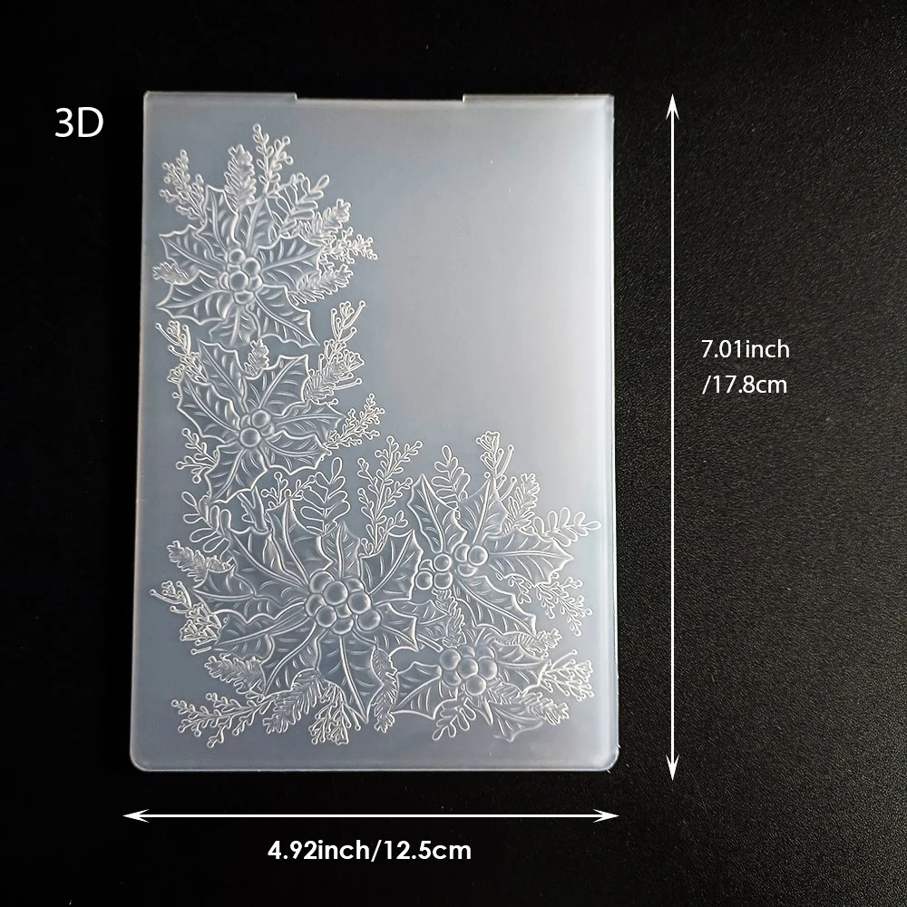 Трафареты для 3D-тиснения из пластика: «Сосновый лесСнежинкиОлень» для изготовления открыток, фотоальбомов, скрапбукинга (art.: 3920d4ee402eb) - 3920d4ee402eb