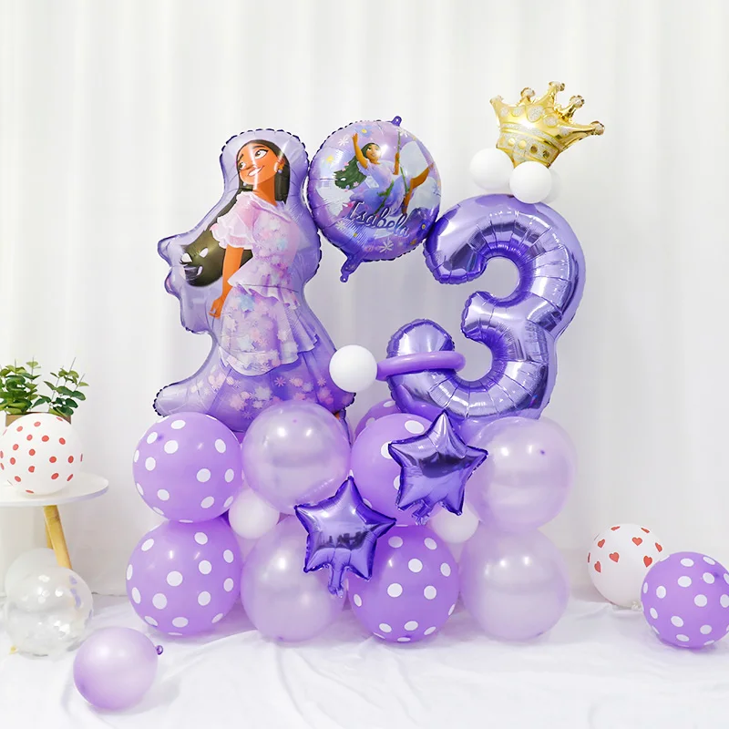 

Disney Encanto Isabella ballons Mirabel 32inch Number Foil Balloons Birthday Party Decorations Girls Gift Kids toys Air Globos