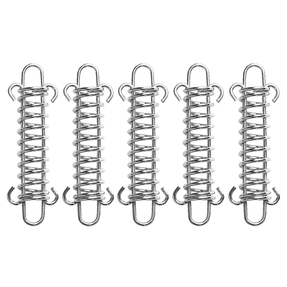 

High Strength Camping Tent Spring Buckle High Elasticity Strength Hook Buckle Beach Camping Stainless Steel Rope Tensioner Fixed