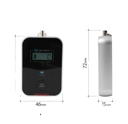 Vehicle Carbon Monoxide Gas Monitoring A-l-a-r-m Outdoor CO Detector for Car