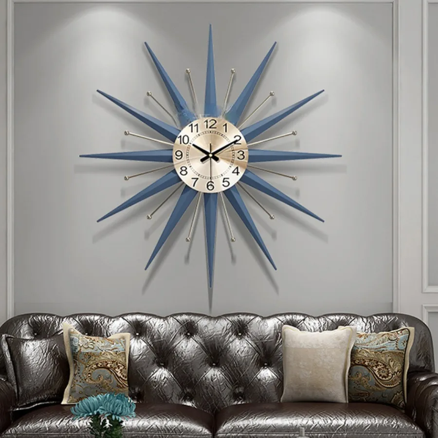 

Quiet Unusual Simple Wall Clocks Metal Battery Operated Luxury Watches Living Room Large Reloj De Pared Home Decorating Items