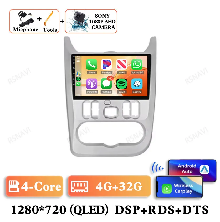 

Android 14 для Renault Logan 1 Sandero 2009-2015 для Dacia Duster 2010-2017 2 DIN GPS 4G LTE головное устройство Viedo плеер стерео