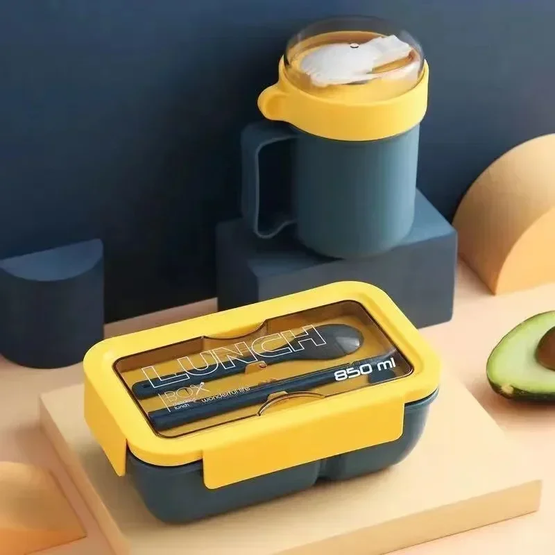 Контейнеры для хранения продуктов питания, сумка для обеда Bento, портативный ланч-бокс для детской школы, микроволновая печь, посуда из пшеничной соломы, коробка Bento (art.: 3920d010312cc) - 3920d010312cc