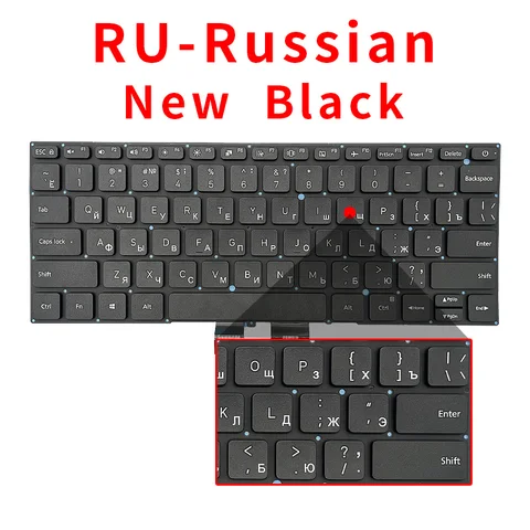 Клавиатура с раскладкой US/Ru для MI/Xiaomi Redmibook 13 Pro X 14 15 16 XMA2001/2002/2005/2006/2007/2008/2009/2010/2011/2012/1901/1903