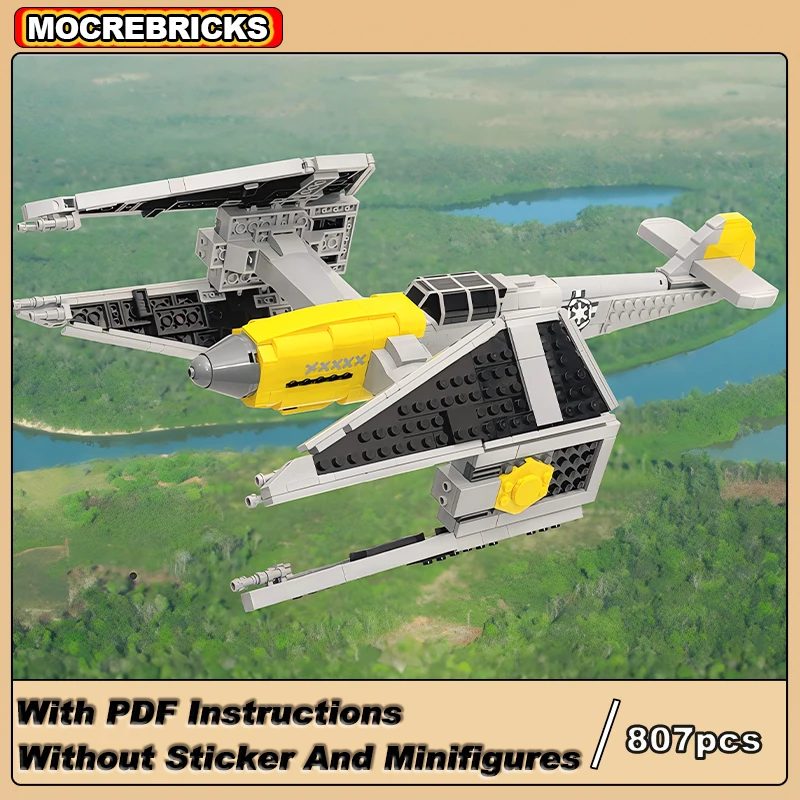 MOC-189104 космический боевой Фильм Технология Звездный Корабль WWI TIE-109 военный