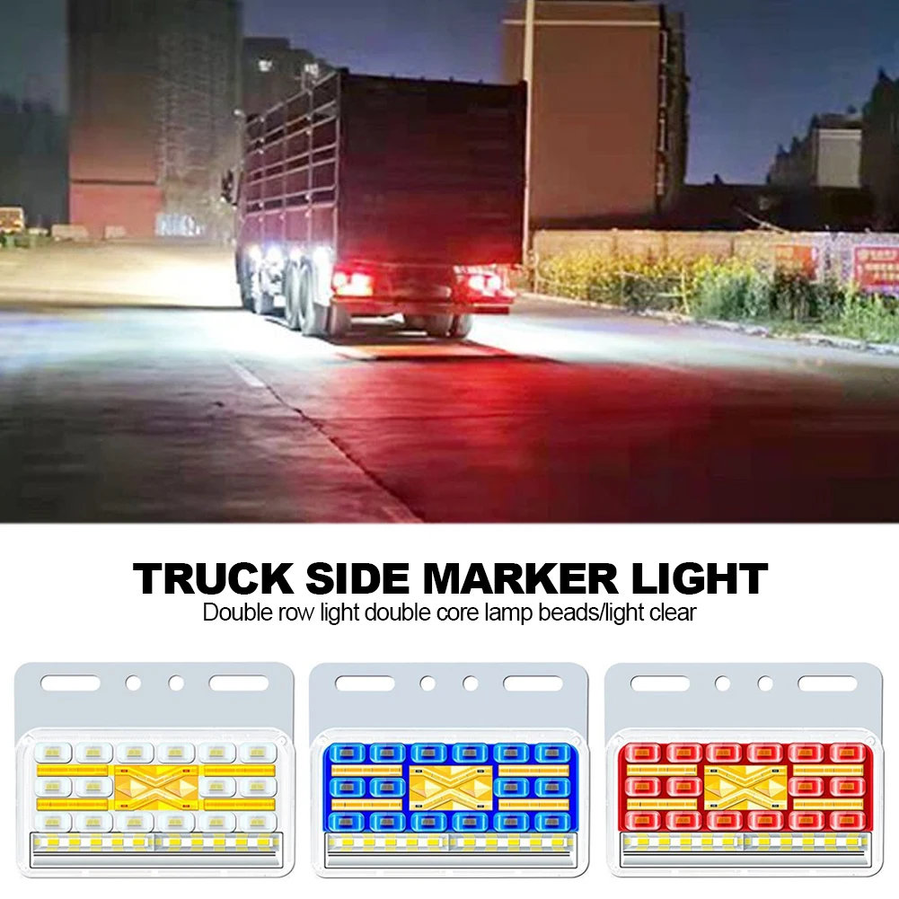 

Боковой габаритный индикатор для грузовика 24 В, супер яркие огни, водонепроницаемый габаритный фонарь 49 светодиодов для внедорожника, грузовика, прицепа