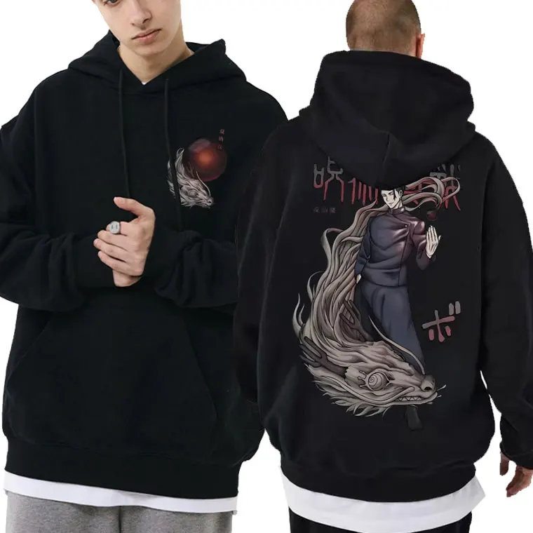 

Anime Jujutsu Kaisen Geto Suguru Double Sided Print Hoodie Men Manga Oversized Clothing Men's Hip Hop Vintage Hoody Sweatshirt