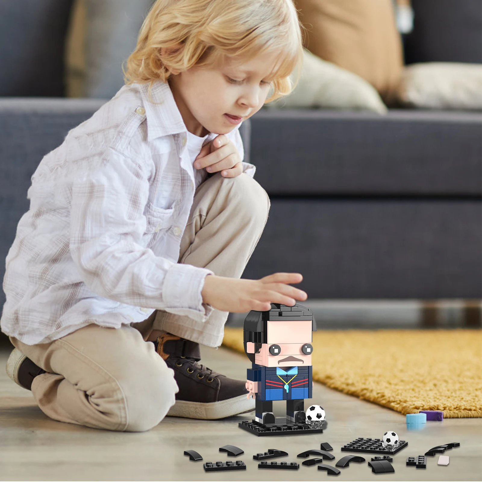 Экшн-фигурка Ted Lasso футбольный тренер кирпич строительные блоки набор для сборки